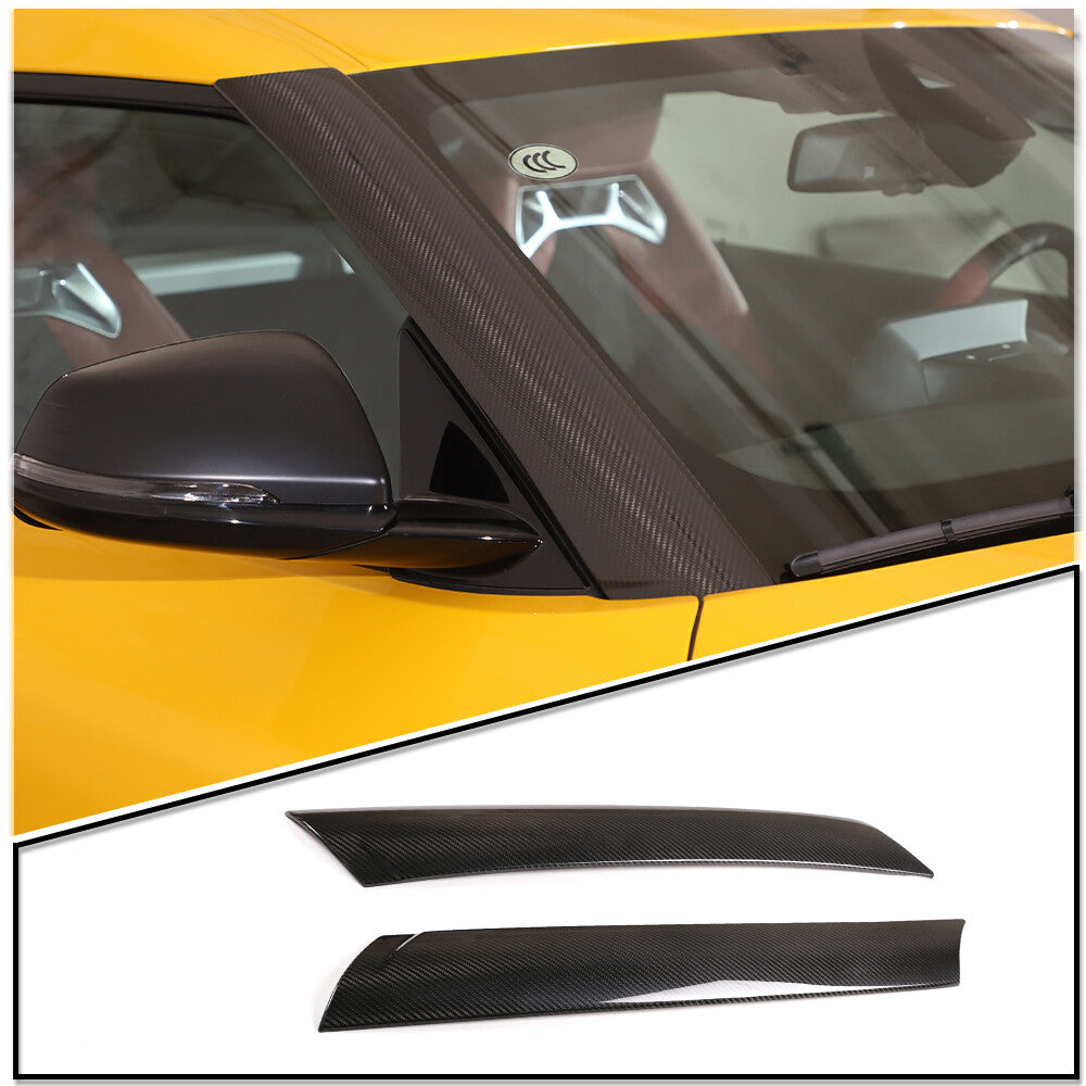 Carbon fiber electric door switch button frame decorative cover for Corvette C7 14-19