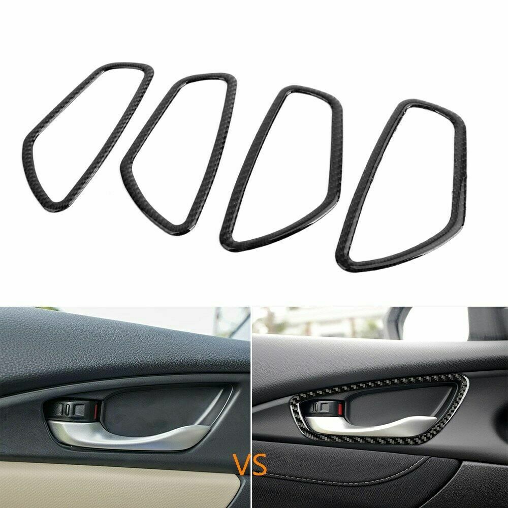 4-piece set of carbon fiber door handle decorative covers