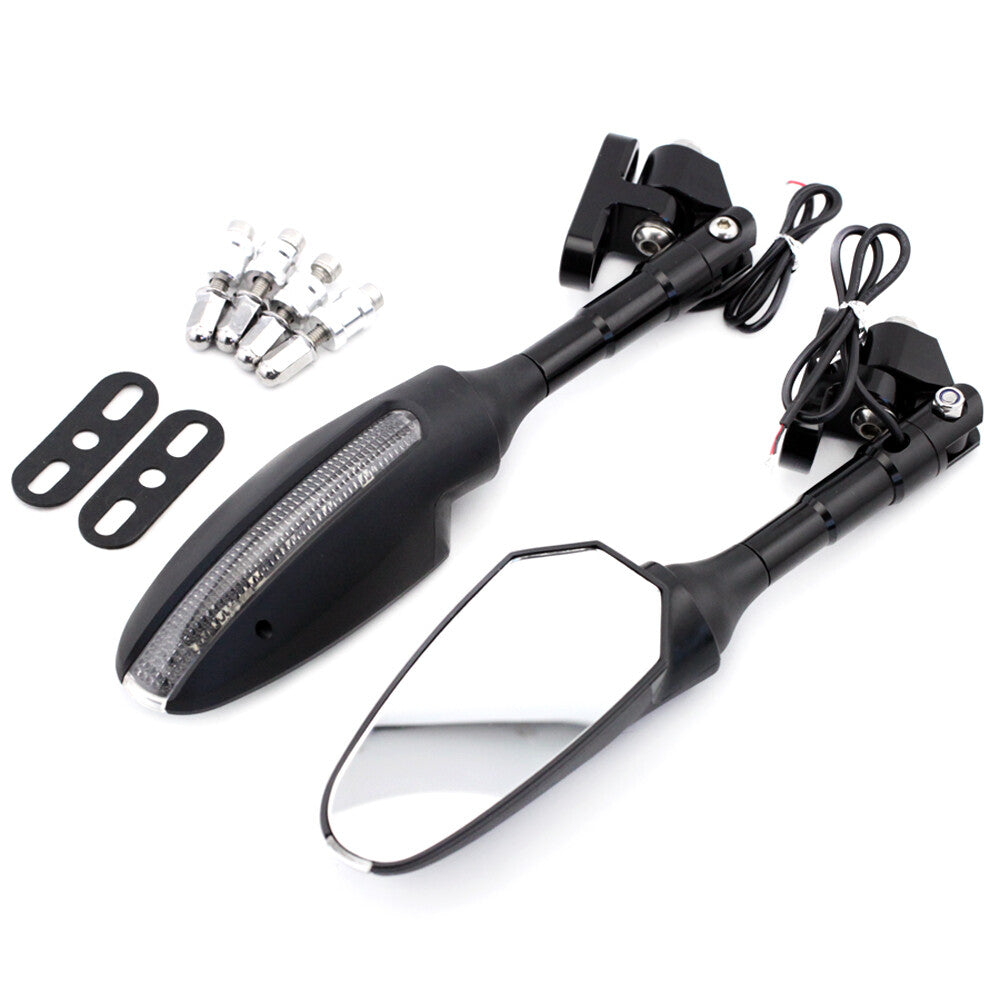 for BMW K 1200S K 1300S K1200S K1300S CNC Rearview Mirrors LED Turn Signal