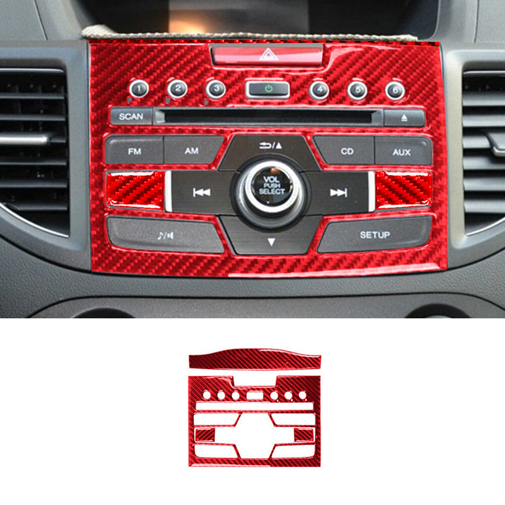 Red Carbon Fiber Speedometer Display Button Trim for Mercedes R-Class 2009-2012 v