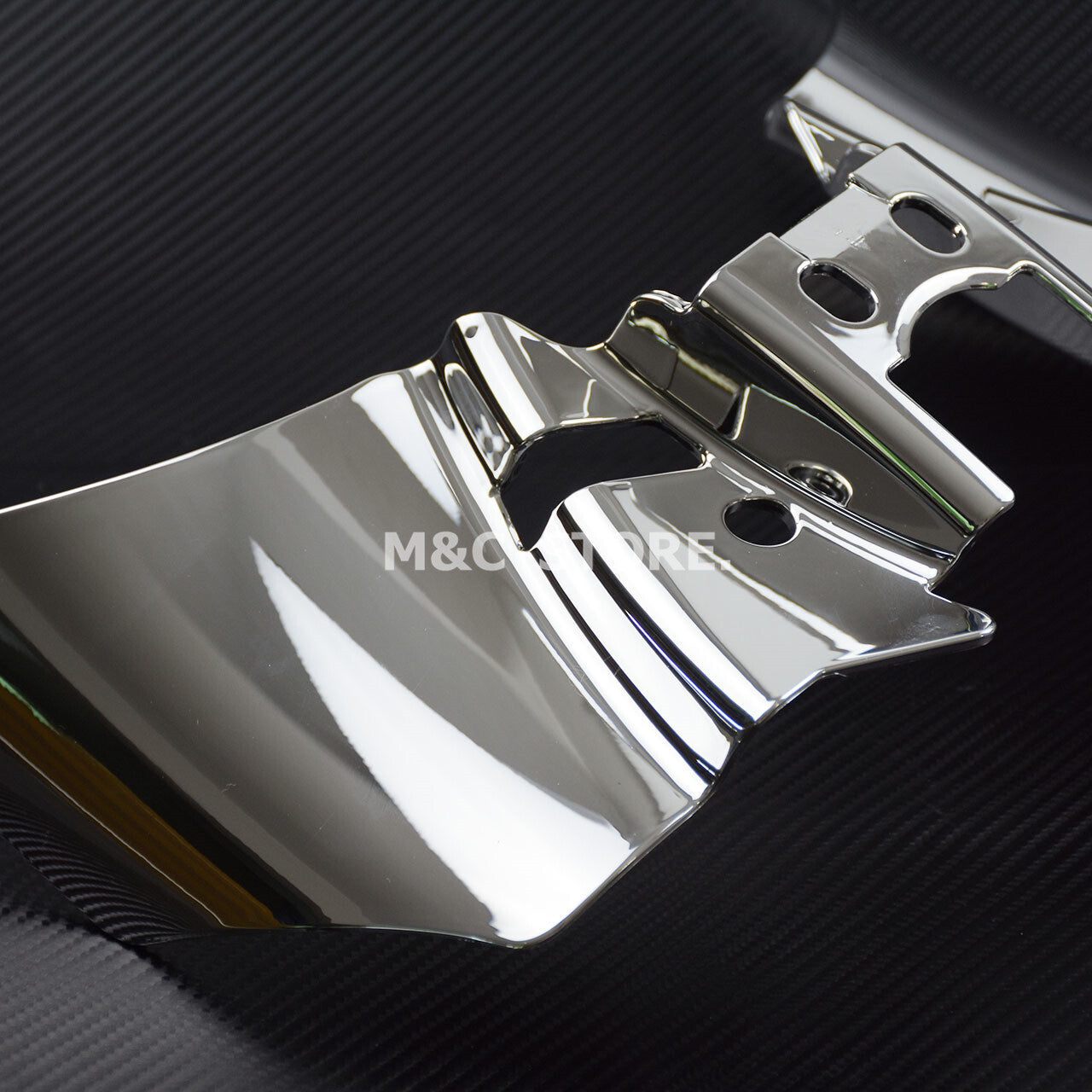 Chrome ABS Reflective Saddle Heat Air Deflector Fits for Harley Dyna 1999-2017