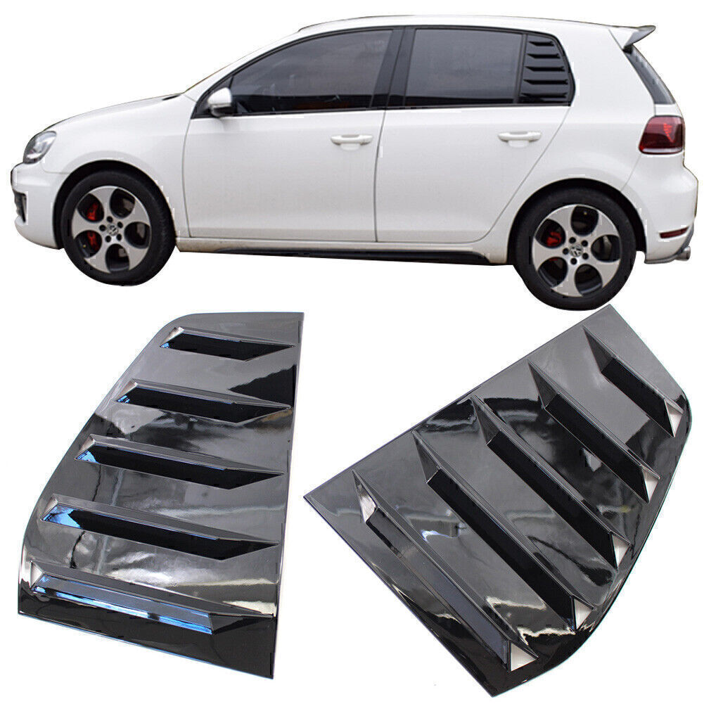 Fit for Volkswagen for Golf 6 Car Rear Door Window Triangle Gloss Black Trims Scoop