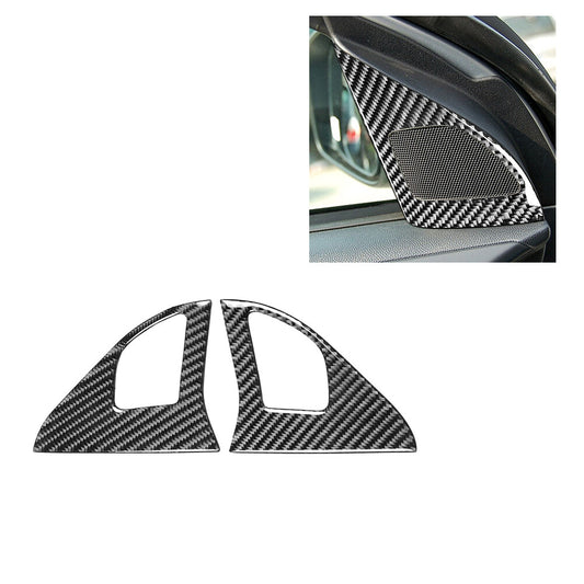 Carbon Fiber Left Right Speaker Cover Trim Fit for Mitsubishi Lancer 2008-15