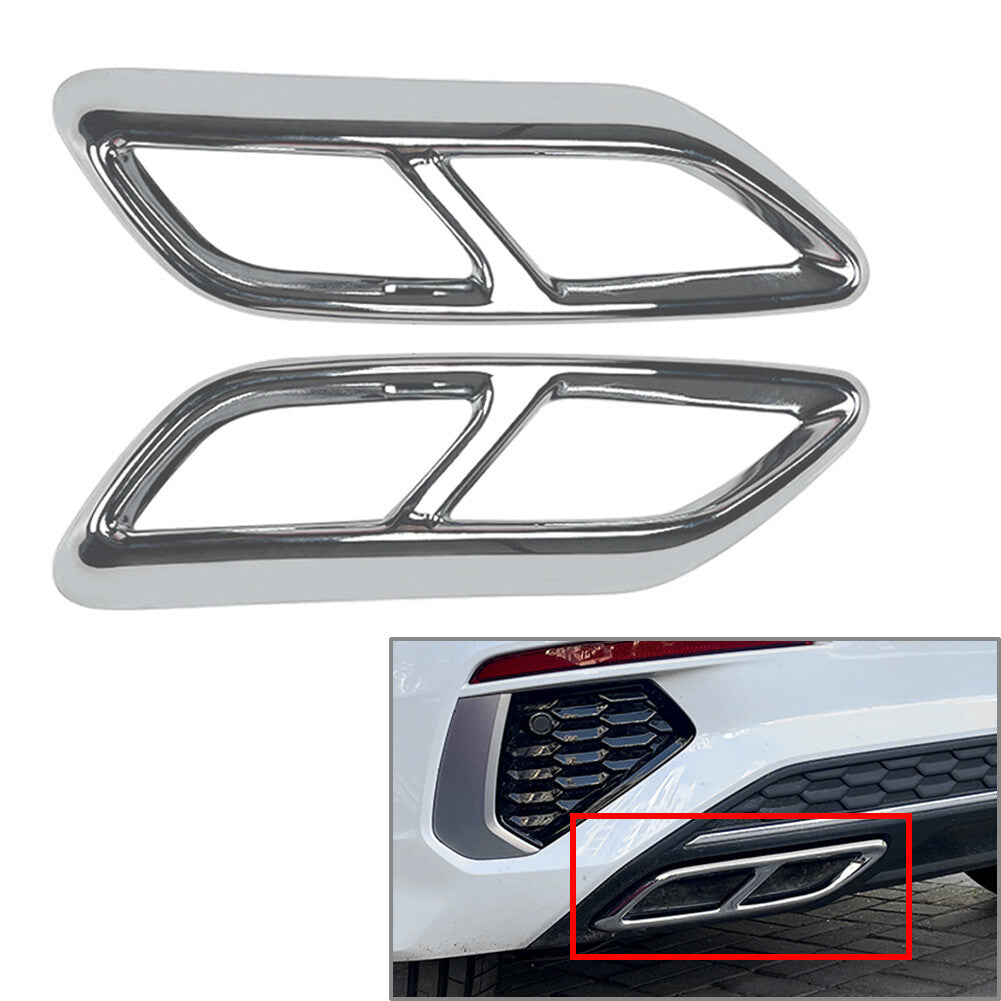 Rear Throat Exhaust Pipe Muffler Tips Cover Trim for Audi A3 8Y 2021-2023