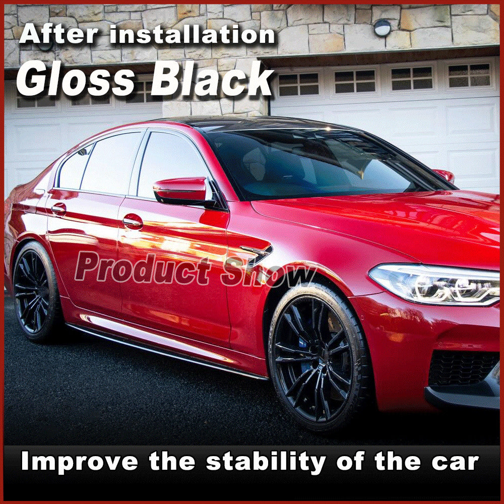 Gloss Black Side Skirt Extension Lips for BMW G30 540i M-Sport F90 M5 2017-2022