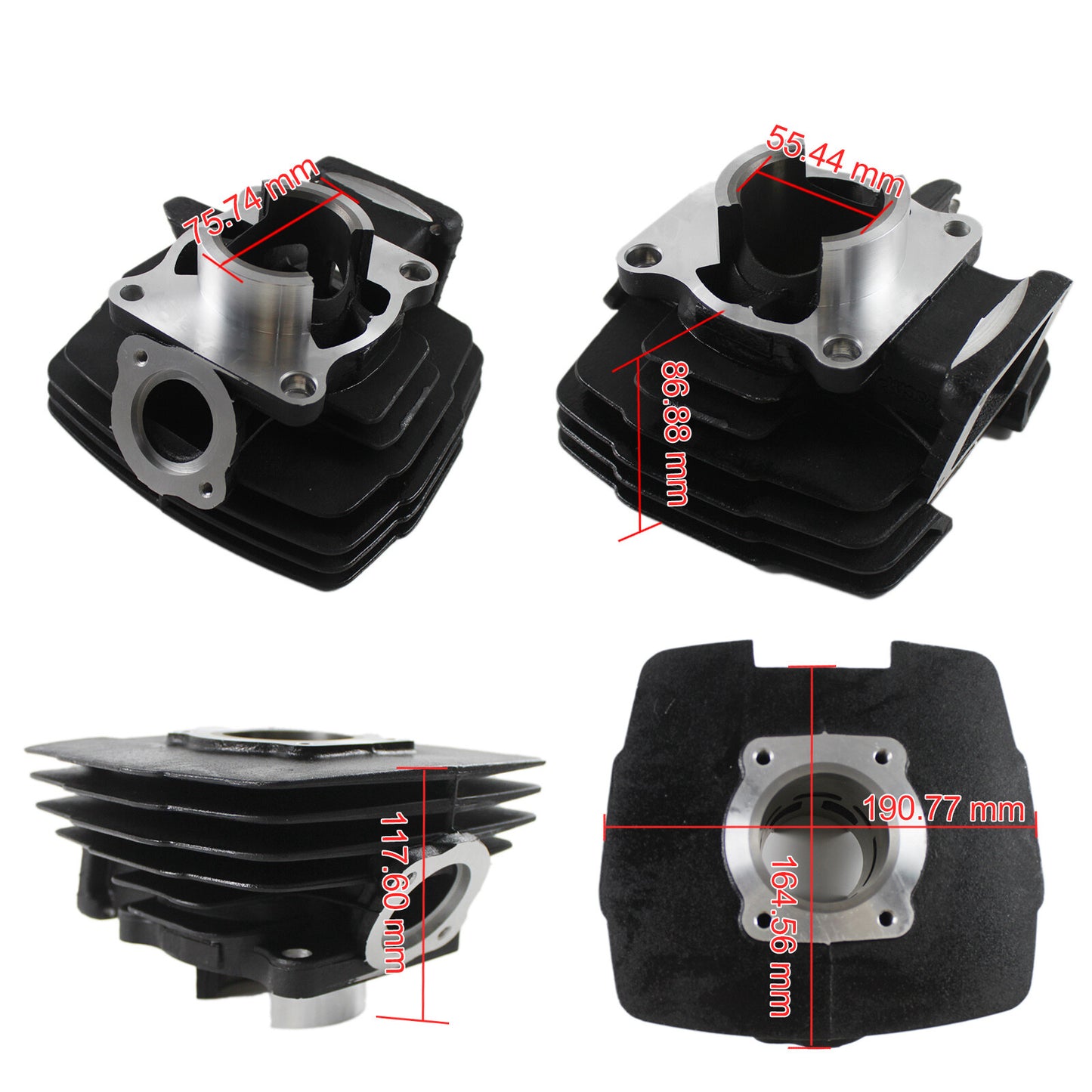 56mm Top End Piston Cylinder Gasket Kit 231102B610 For 1974-1981 for YAMAHA DT125