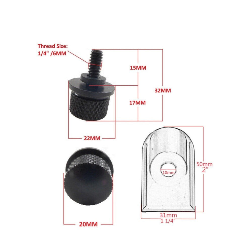 Black for seat bolt and screw mounting clip sleeve and nut kit for Harley Touring models 