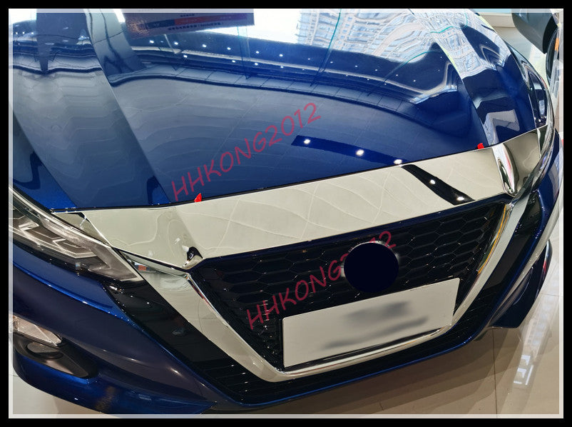 for Nissan Teana Altima 2019-22 Chrome Front Grill Grille Engine Hood Cover Trim