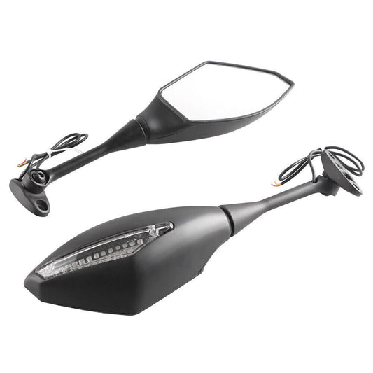 2x LED Turn Signal Rear Wing Mirror Fit for Honda CBR 600RR 03-08 CBR 1000RR 04-08 Q