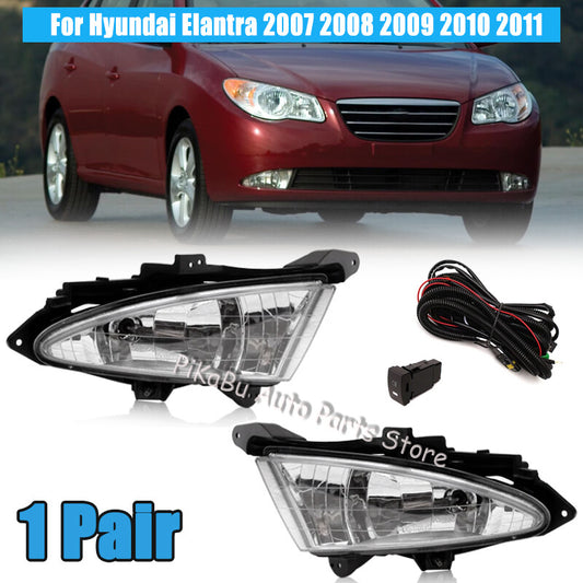 LHRH Fog Light DRL Fog Lamp Driving Lamp W/ wires for Hyundai for Elantra 2007-2011