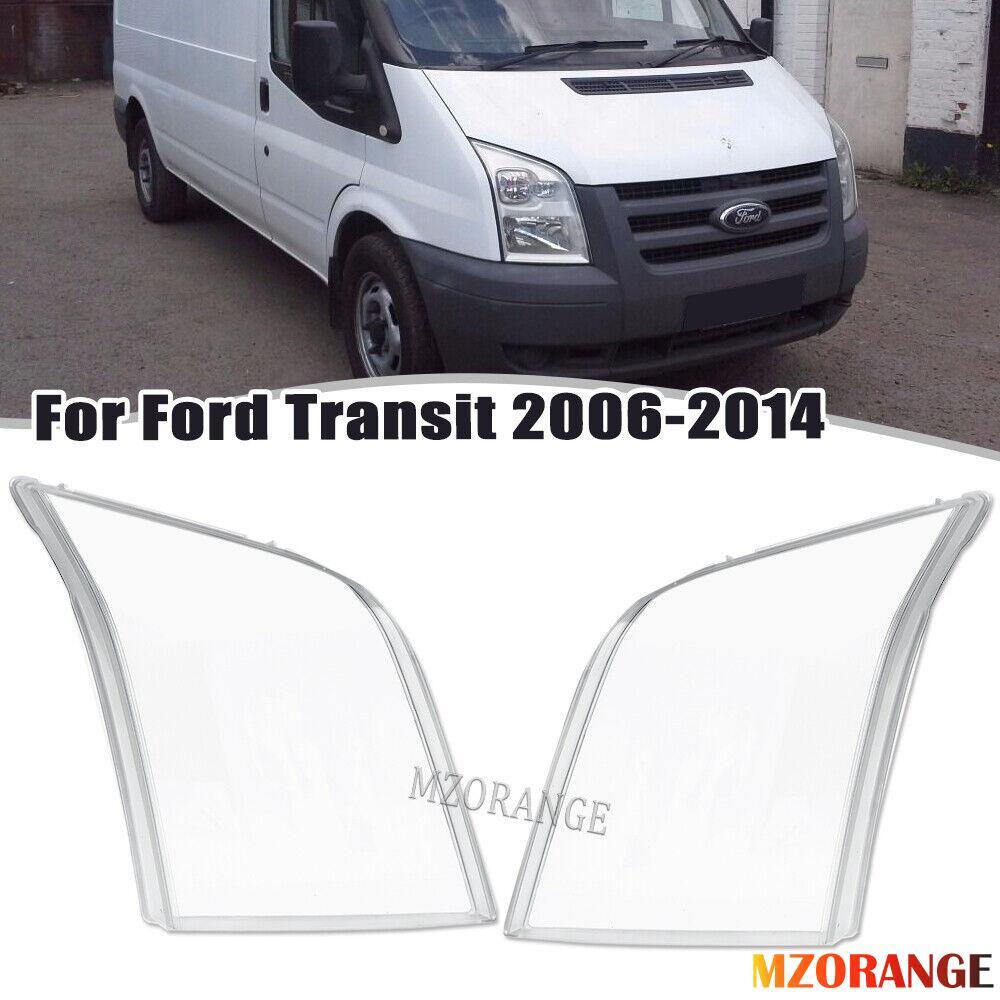 2¡Á for Ford Transit Van MK7 VM V348 06-14 Headlight Glass Lens Cover L+R