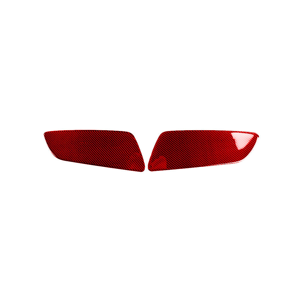 Red Carbon Fiber Rear for Seat Door Panel Decorative Trim for Ford for Mustang 2015-2022