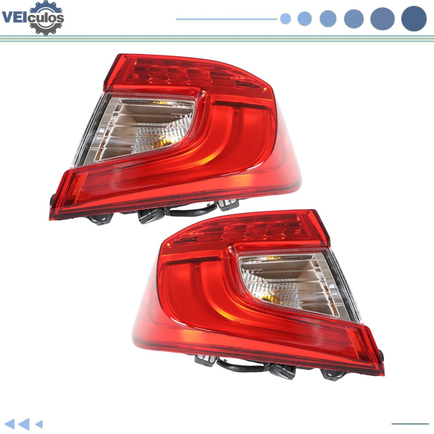 1Pair Rear Right+Left Tail Light Assembly W/ Bulbs For 2018-2021 for Honda Accord