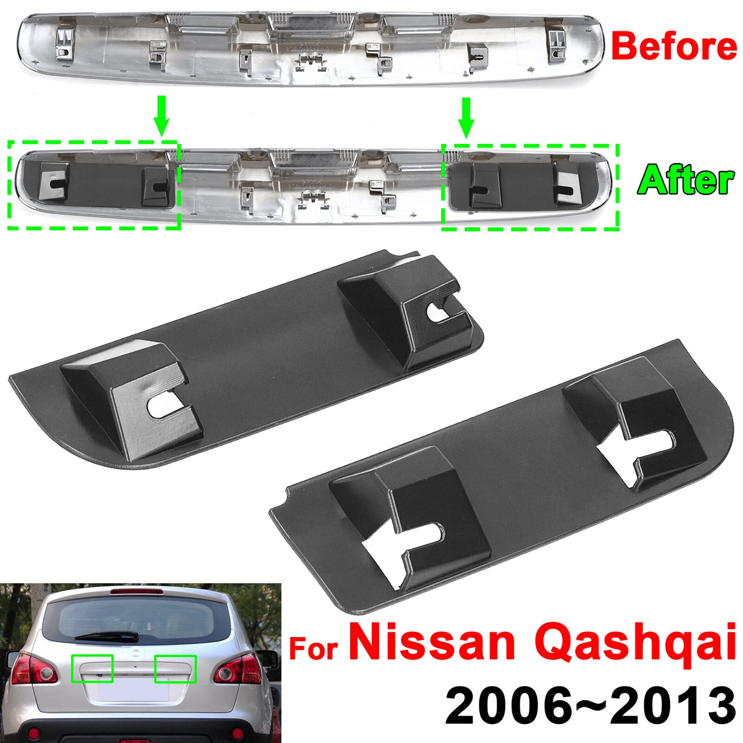 for Nissan Qashqai 2006 - 2013 Tailgate Boot Handle Repair Snapped Clip Kit Clip Q