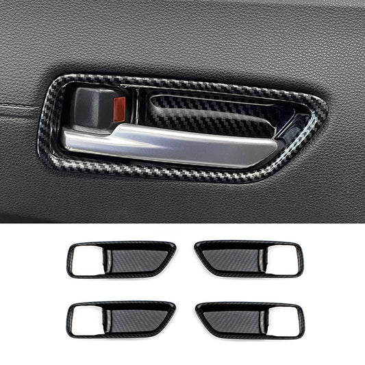for Toyota for Corolla 20-24 Carbon Fiber Style Inner Door Handle Bowl Cover Trim 4P