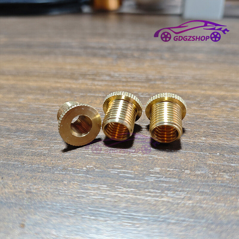 3pcs Copper Gear Shift Knob Thread Adapter Screw Insert M8X1.25 M10X1.25 M10X1.5