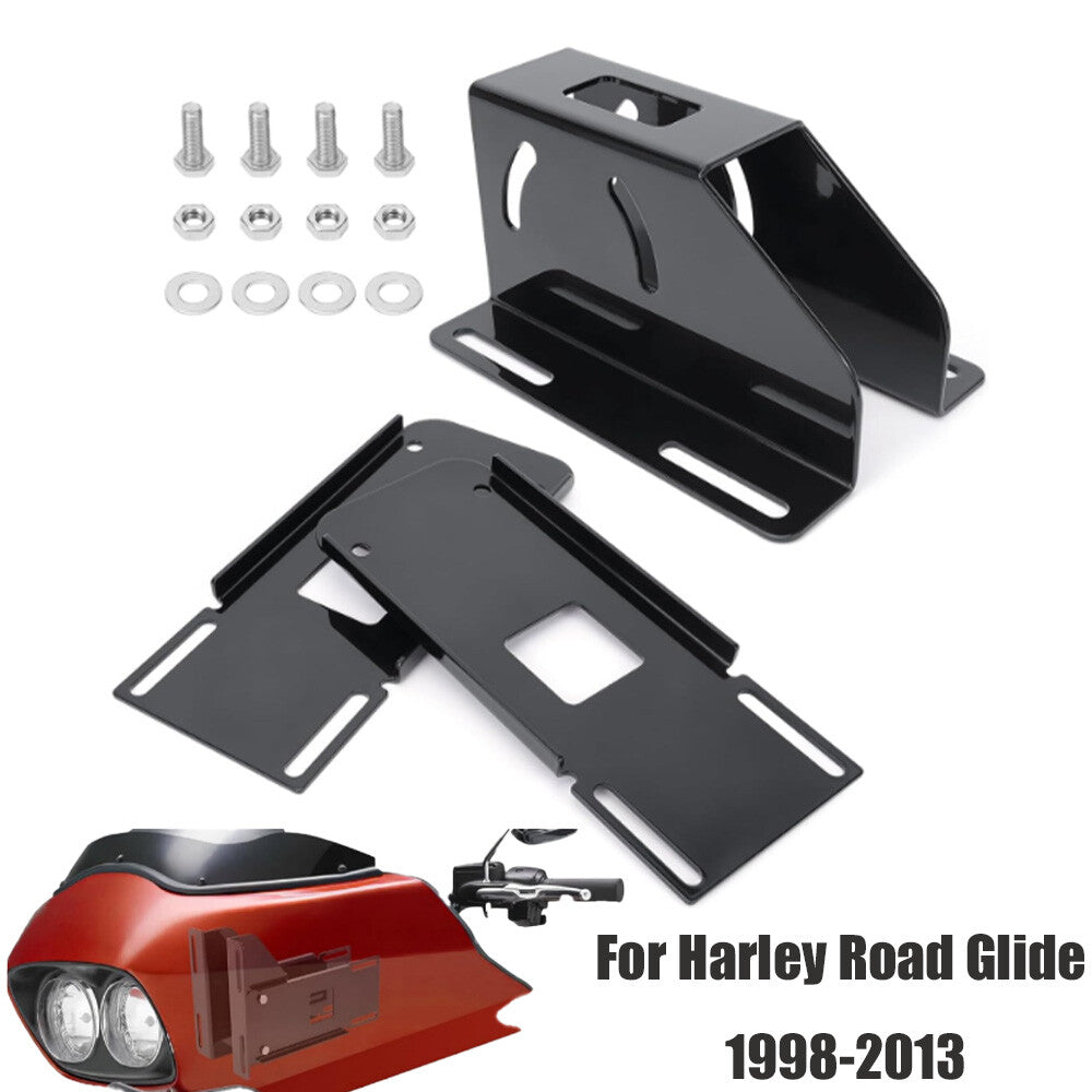 Adjustable black rectifier support bracket for Harley Road Glide 1998 - 2013 - n