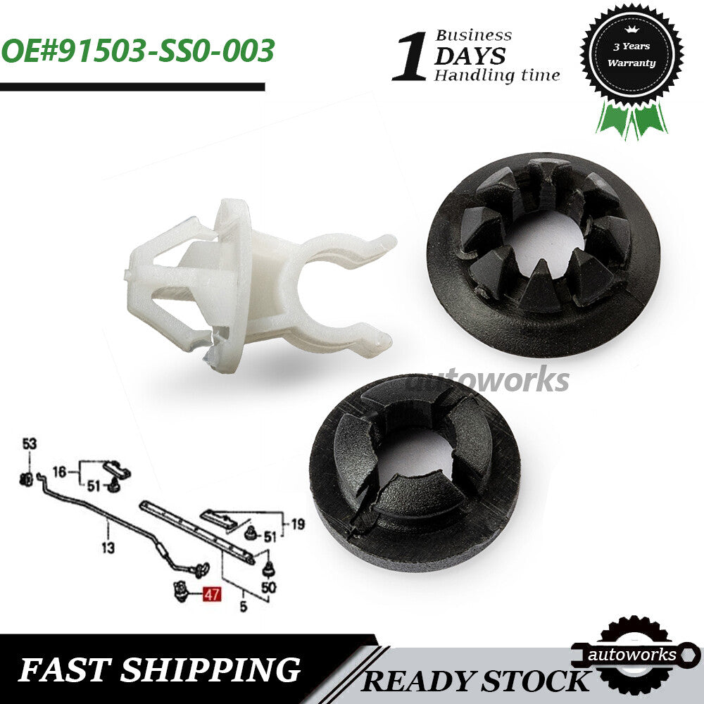 3PCS Hood Support Prop Rod Holder Clip for Honda Accord Odyssey 91503-SS0-003