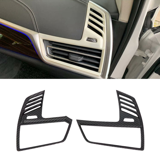 for BMW X5 G05 2019-2022 Pair Dashboard Air Vent Outlet Cover Trim Carbon Fiber