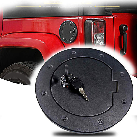 1Set New Gas Cap Cover Locking Fuel Filler Door Cover for Jeep for Wrangler JK JKU A Q