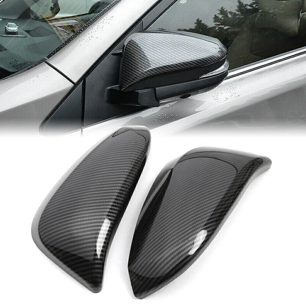 Carbon Fiber Side Rearview Door Mirror Cover Trim Fit for Toyota Hilux Revo 2015-22