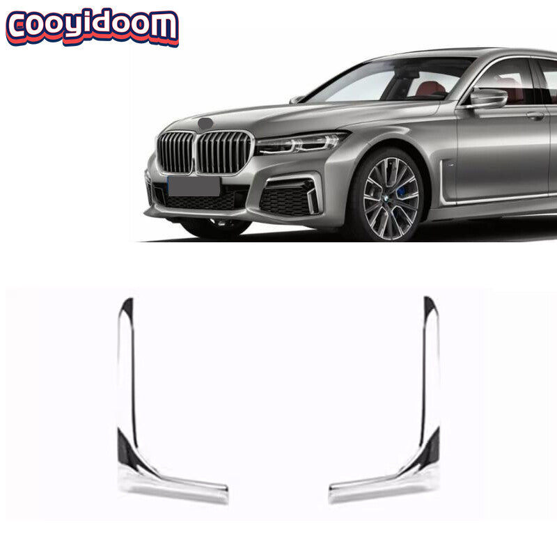 for BMW 7 Series G12 2020-2022 White Front Side Door Fender Cover Trim 2PCS