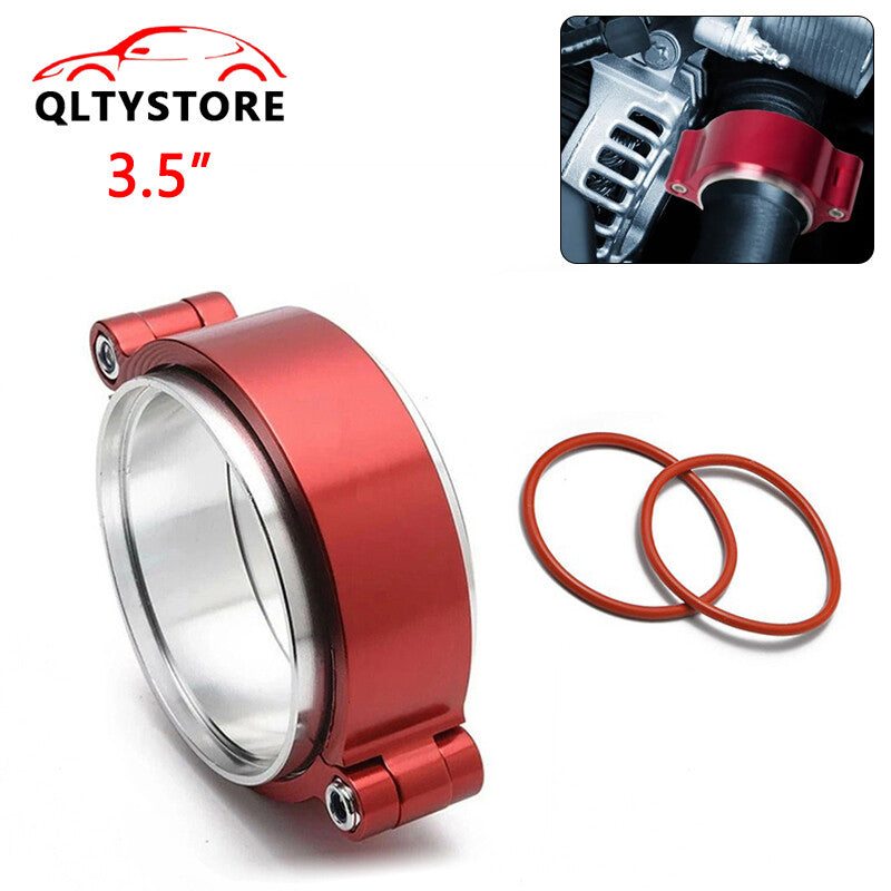 3.5 89mm Aluminum Quick Release V-Band Clamp for Intake Intercooler Pipe Red