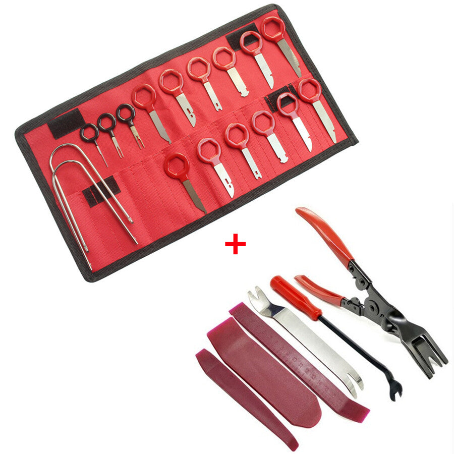 17x Car Stereo Radio CD Player Removal Install Key Tools Kit + 6x Open Pry Tool