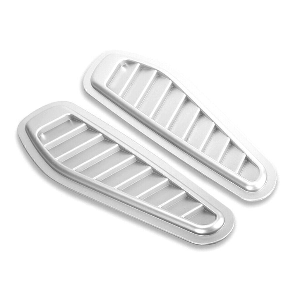 Universal Silver Decorative Air Flow Intake Decor Hood Scoop Vent Bonnet Cover Q