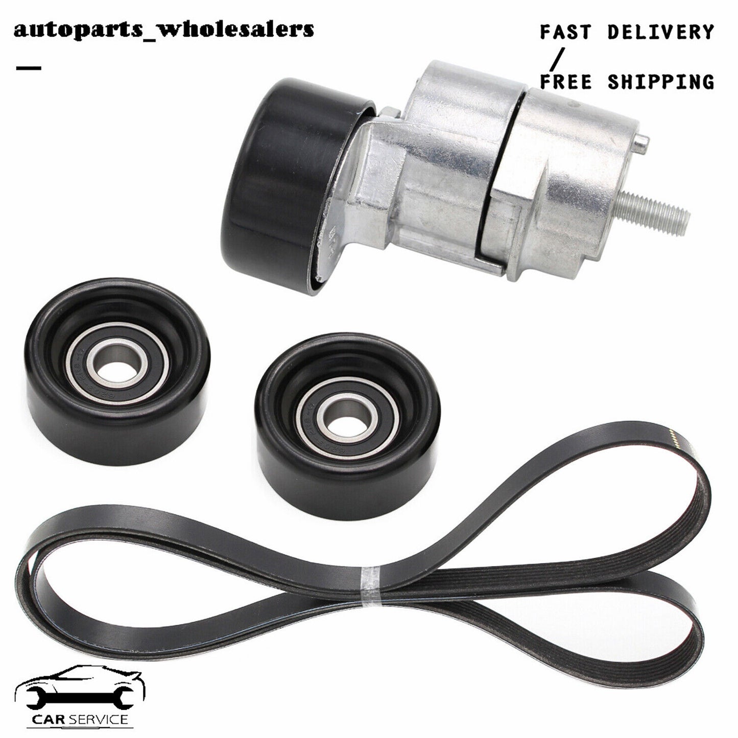 Snake belt tensioner pulley kit for 2006-2010 Sonata Optima Rondo 2.4L Q