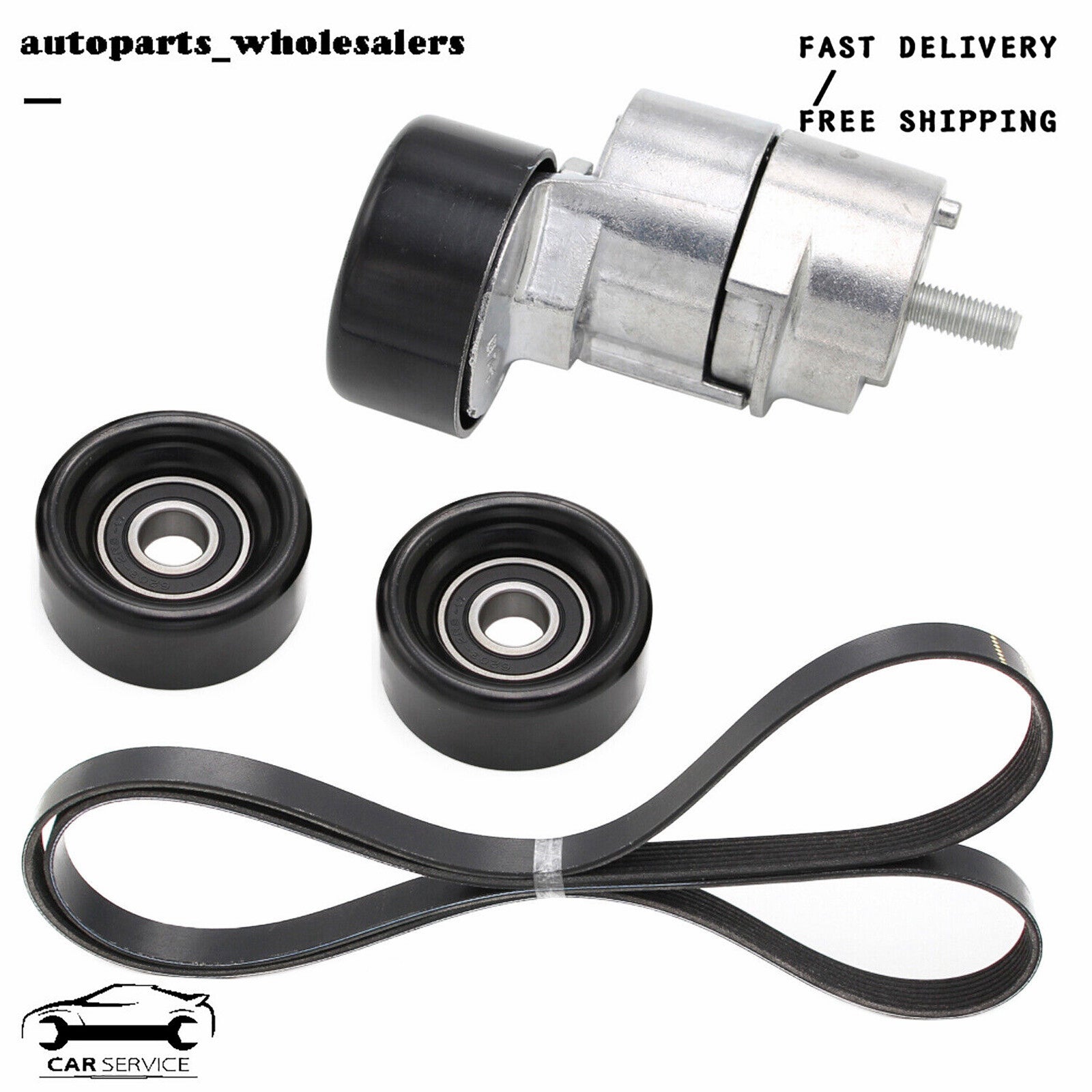 Snake belt tensioner pulley kit for 2006-2010 Sonata Optima Rondo 2.4L Q