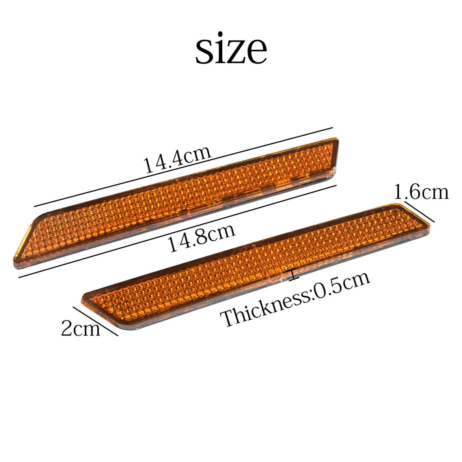 Orange reflector saddlebag latch cover for Harley Touring Road Glide 2014 - 2021 - n