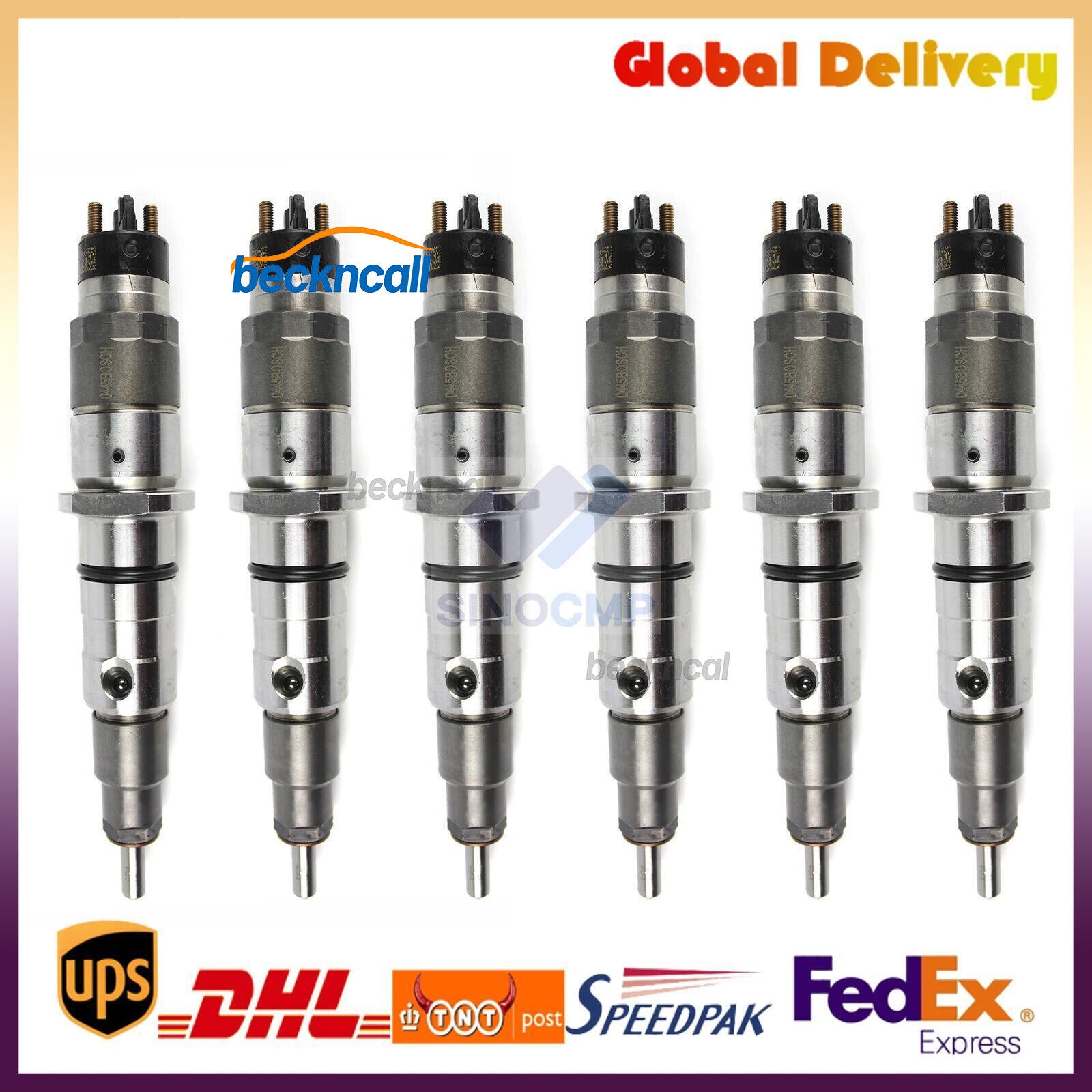 6X Fuel Injectors 0445120236 for Komatsu PC350-7 PC350-8 PC300-8 WA320-6 New