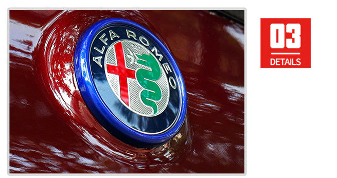 Automotive License Plate Frame Cover Bonnet Rear Blank Matte Black for Alfa Romeo - v