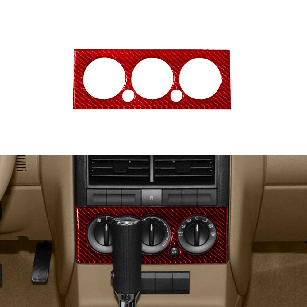 Red Carbon Fiber Front Door Mode Switch Cover Trim For Rogue 2014-2016 v