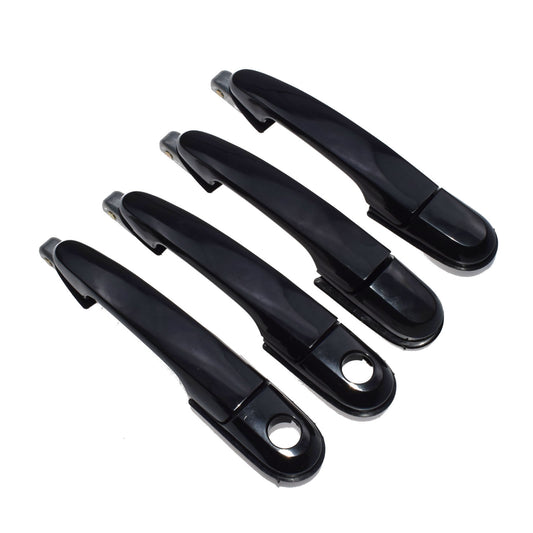 New black exterior door handle 4 piece set for 05-09 for Hyundai for Tucson - v