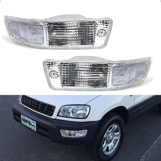 1 Pair Front Bumper Fog Lamp without bulb No Wire for Toyota RAV4 1998-1999