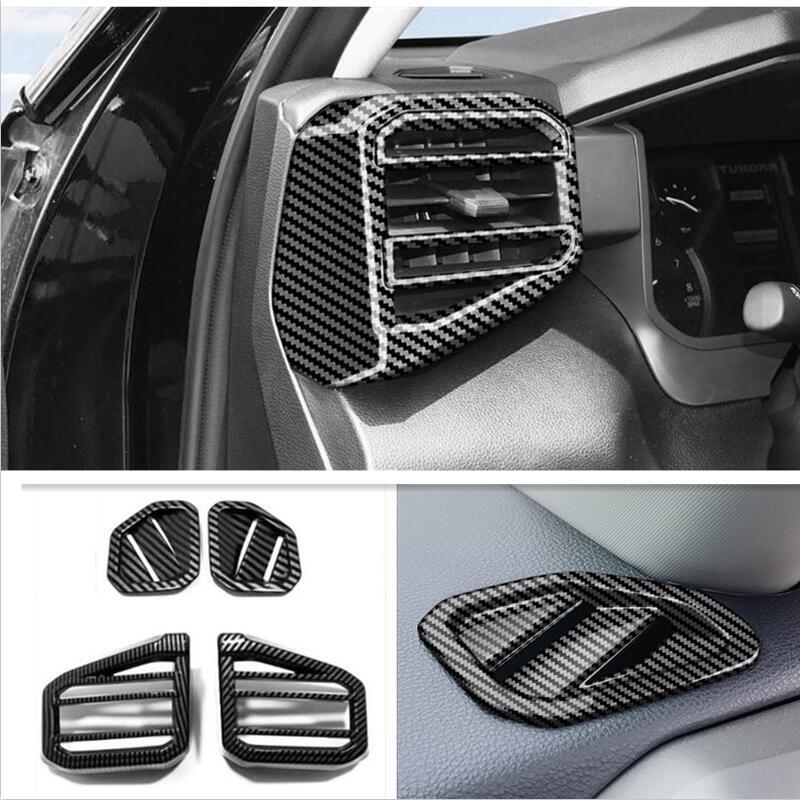 For Tundra 2022-2024 Car Dashboard Air Vent Cover Trim Carbon Fiber Look v