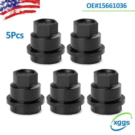 5X Black Lug Nut Covers Cap 15661036 for Chevrolet S10 Blazer for Gmc Jimmy Sonoma Q