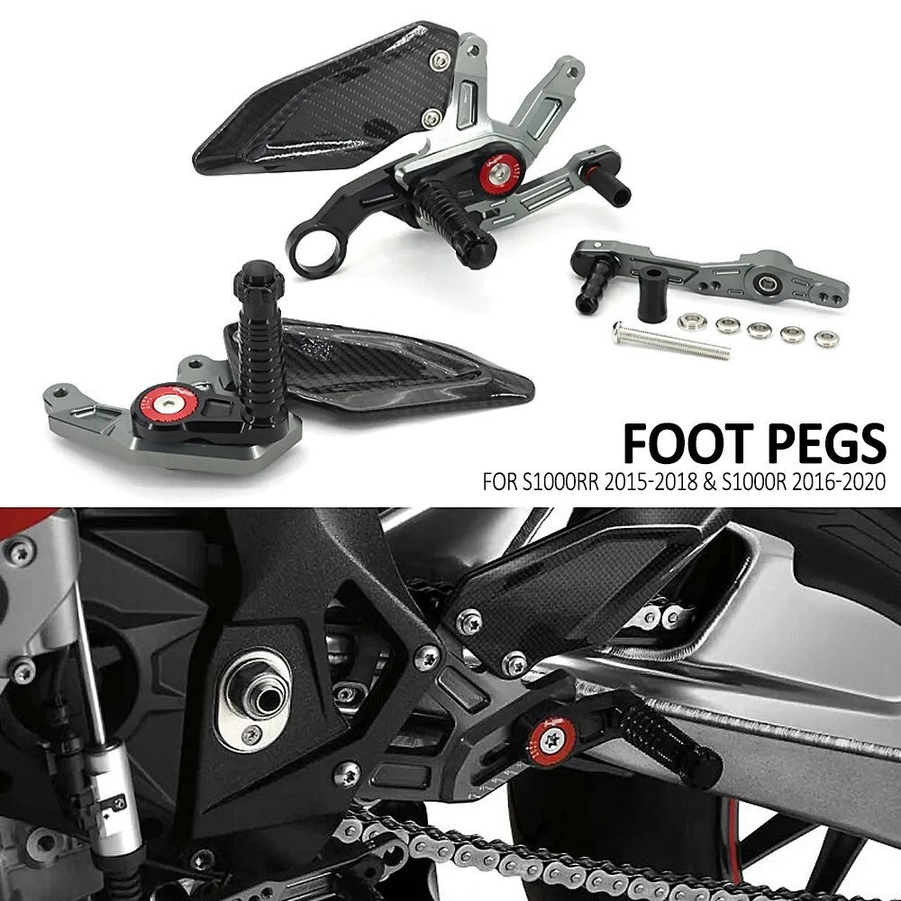 for BMW S1000RR S1000R Footrest Kit Foot Peg Rear Adjustable Footrest 2015-2019