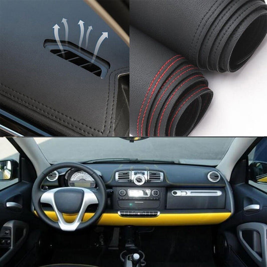1X PU leather Dashboard Dash Mat Non-slip DashMat Shade For M. for Benz for Smart 2011-14