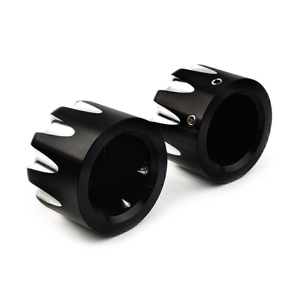 Black CNC Cut Front Axle Cap Nut Cover for Harley Electra Glide Sportster 48 Q