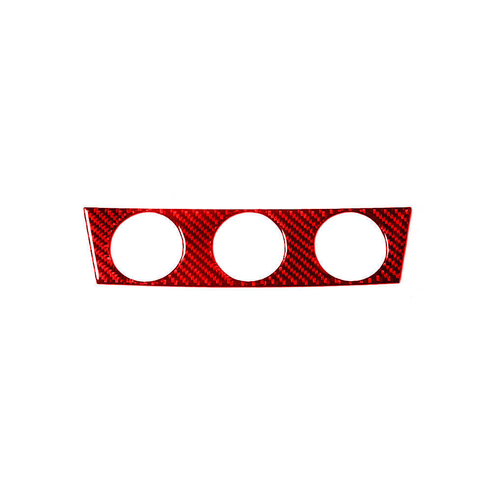 Red Carbon Fiber Automatic Transmission Panel Cover Trim for Fiat 500L 2014-2017 v