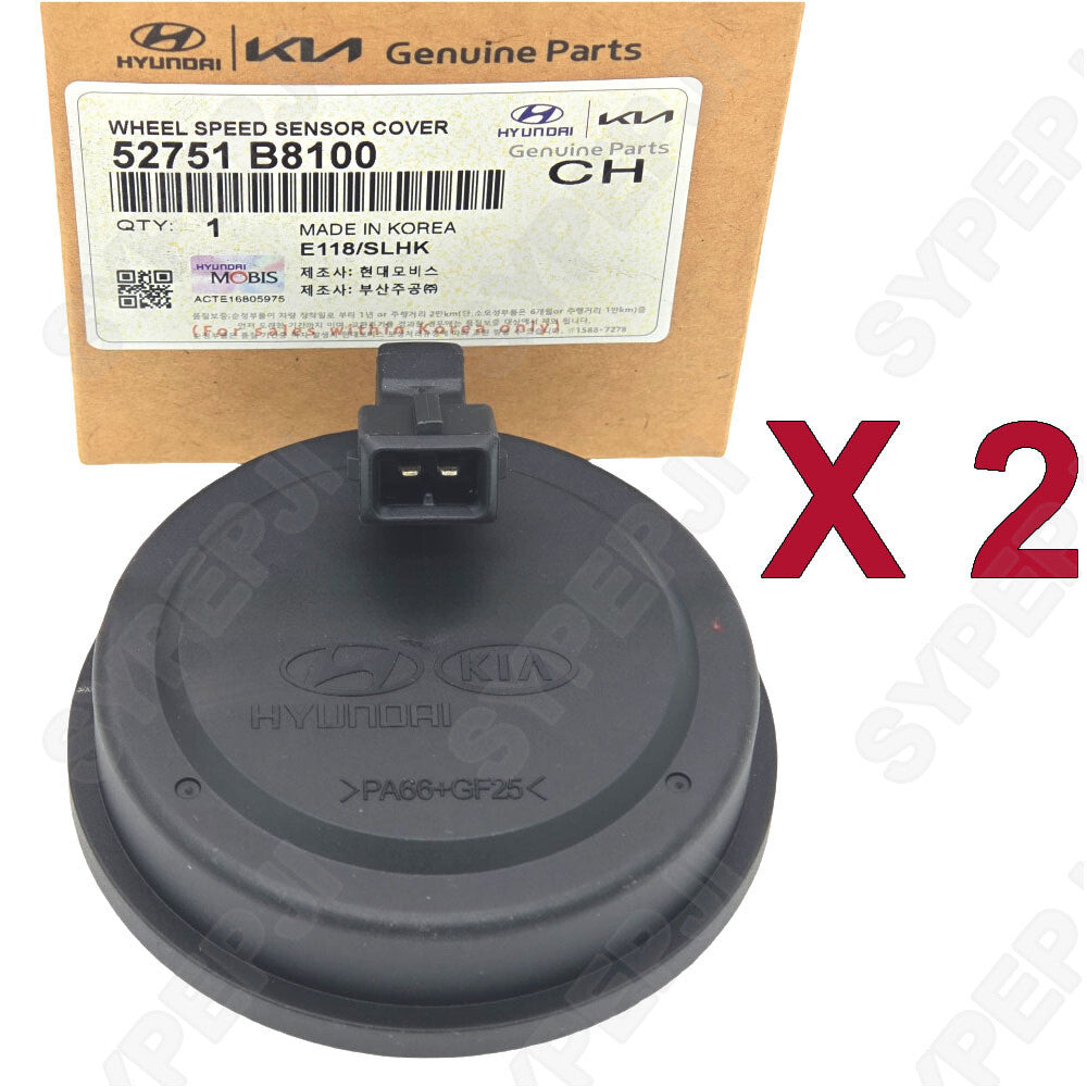 2-Pack Rear Wheel Hub ABS Bearing Sensors for Hyundai Santa Fe Sedona 52751-B8100
