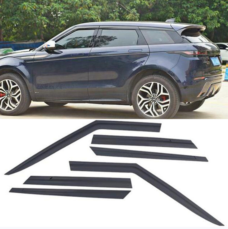 for Range Rover Evoque 2020-24 Black Window Wind Visors Sun Rain Guard Vent Trim