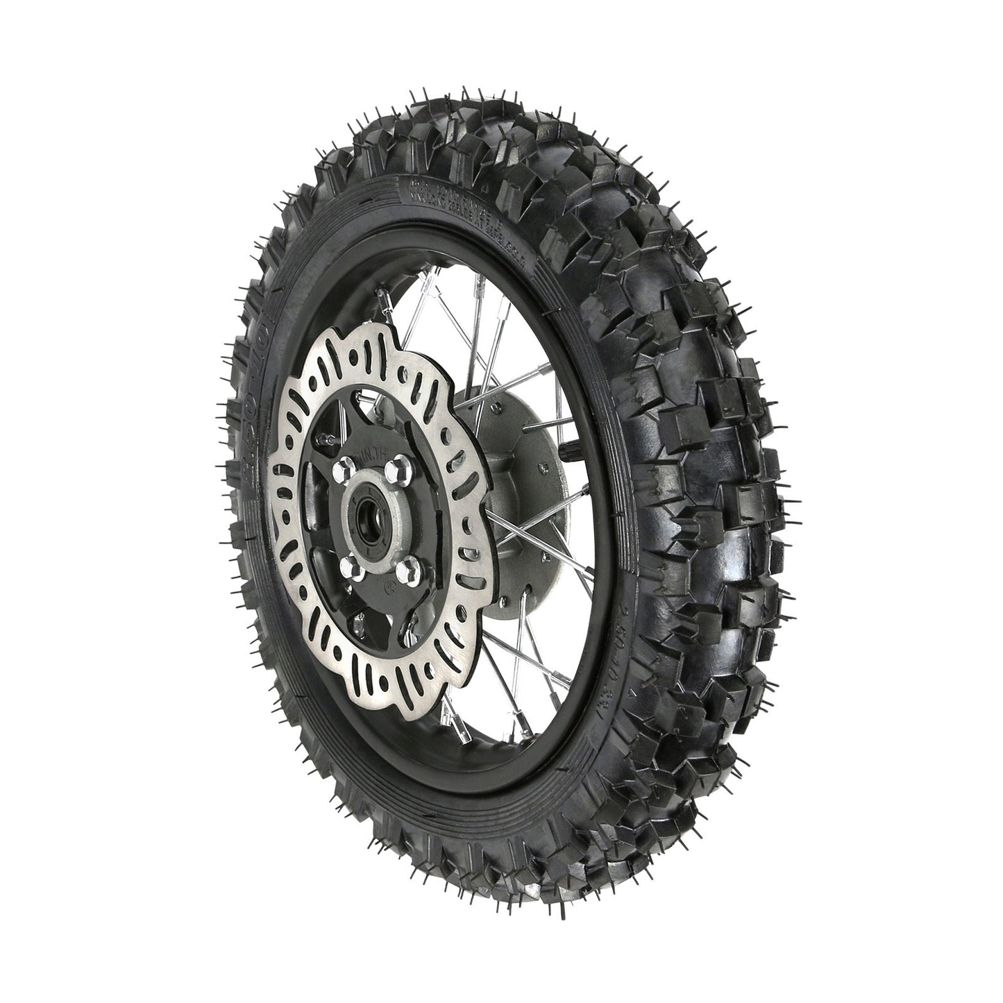 10-inch front wheel, 2.50-10 tire, rim, disc brakes, suitable for Dirt Pit bicycles, for Honda CRF50 Apollo
