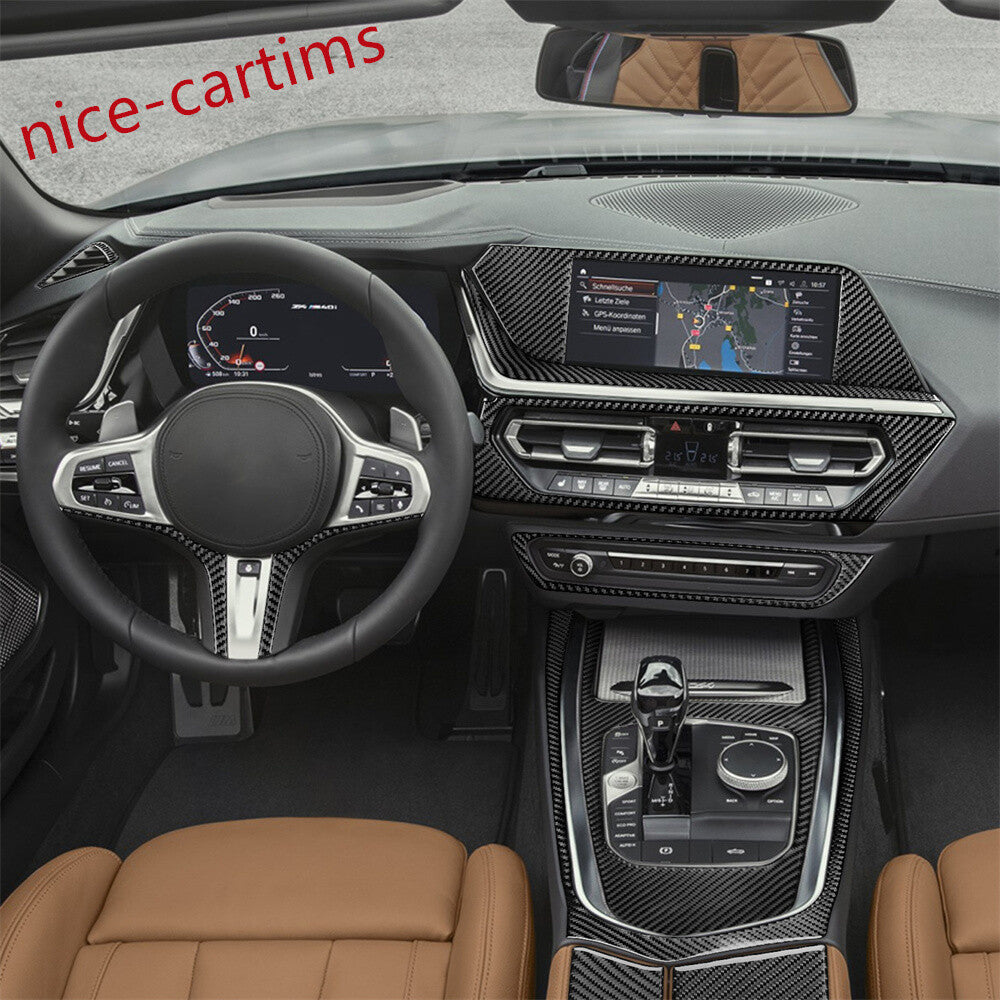 29Pcs Carbon Fiber Interior Full Set Decorative Trim Kits for BMW Z4 G29 2019-22