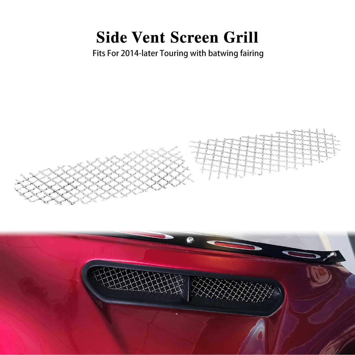 Honeycomb Mesh Fairing Vent Screen Grill for Harley Electra Street Glide 14-2023