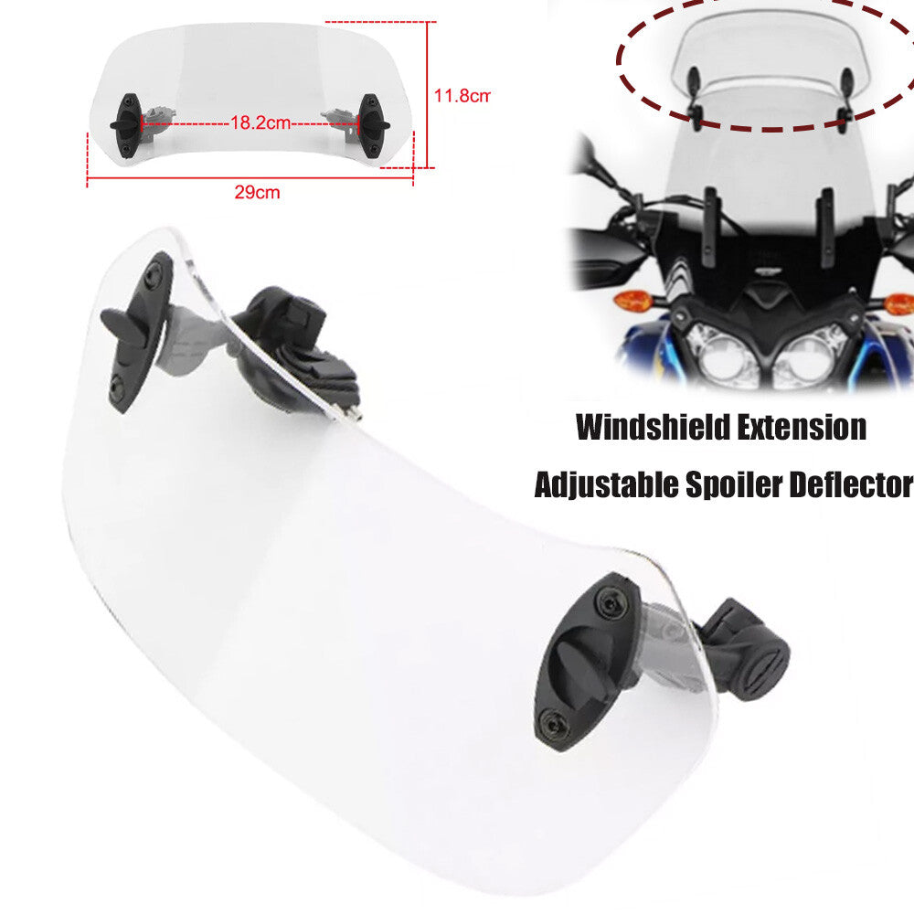 General Motorcycle Windshield Extended Adjustable Boiler Deflector Transparent n