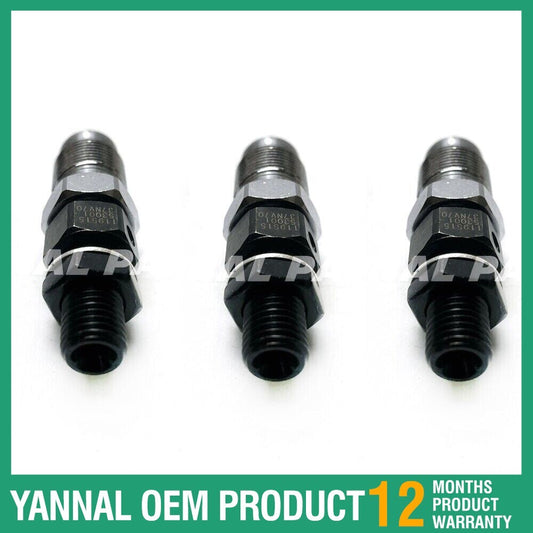 3-pack fuel injectors 119515-53001 suitable for Yanmar 3TNV70, 3TNV88, and 3YM30 engines, ...